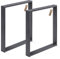 LAMO Manufaktur Tischbeine für Schreibtisch Esstisch, Simple Medium, Vierkantprofil 60x30 mm, Tischgestell 60x72 cm (BxH), Grau, 2 Stück, LTS-01-D-CC-7016