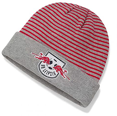 RB Leipzig Mütze - Row - Beanie grau-rot Wintermütze, Strickmütze RBL- Plus Lesezeichen Wir lieben Fußball