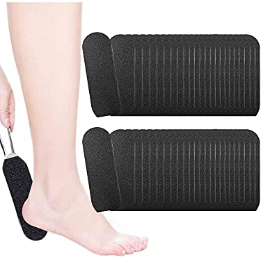 EBANKU 100pcs ricariche per file di pedicure, Lima strumenti piedi, carta abrasiva per raspa, Carta Vetrata Ricarica Ricambio
