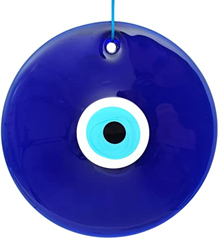 Erbulus 25,4 cm großes blaues böses Auge Wandbehang Ornament – Evil Eye Decor – türkisches handgefertigtes Nazar-Amulett – Heimschutz Charm – Evil Eye Wanddekoration Amulett in einer Box