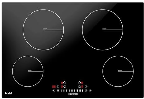 Baridi 77cm Built-In Induction Hob with 4 Cooking Zones, 7200W, Boost Function, 9 Power Levels, Touch Control & Timer, Hardwired - DH179