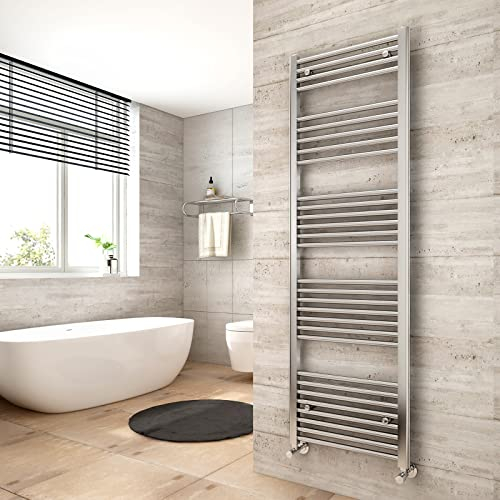 Heilmetz Towel Radiator Towel Rail, 1600 x 500mm Heated Towel Rail Bathroom Radiators, 30 Bars Towel Warmer Central Heating Radiator Chrome