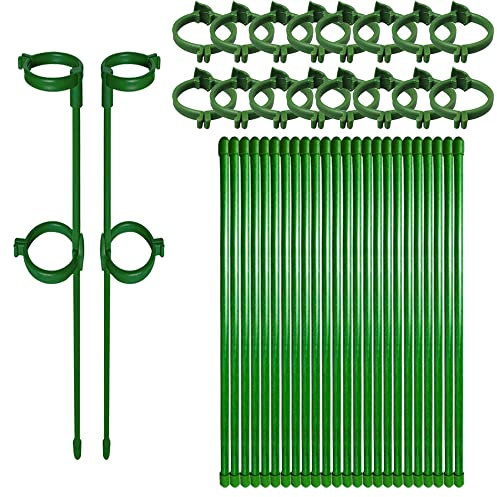 Tucireat Pflanzenstütze 60 Stück Orchideen Stäbe Blumenstütze Zimmerpflanzen Pflanzenhalter Blumenstütze Pflanzenstützstab Fiberglas-Pflanzenhalter Pflanzen Stabilisieren Stab Pflanzenhalter Stab