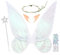 Feenflügel Erwachsene Elfenohren Blumenkranz Halloween Kostüm Accessoires ,Feenflügel Kinder Karneval Geburtstag Weihnachten Rollenspiel Theme Party