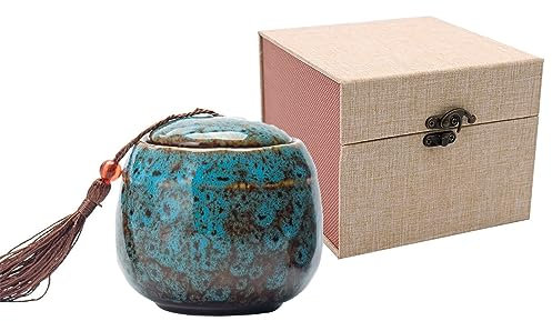 Handicrafted Mini Ceramics Urn for Human & Pet Ashes - Perfect Memorial Urn (130ml Capacity)
