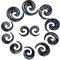 Longbeauty 6 Paare Acryl Tapers Dehnspirale Dehnschnecke Dehnstab Piercing Ohr Expander Kit 10MM-20MM, Schwarz, Stil A