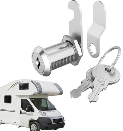 Schrankschloss, Schrankschloss, Schrankschloss, Zinklegierung, Ersatzschloss für Schrank, Wohnwagen, Anhänger, robust mit Schlüssel