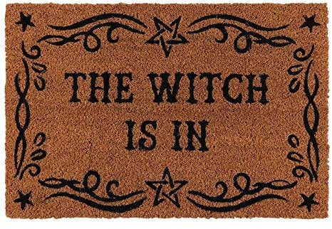 Something Different Wholesale Gothic 'The Witch Is In' Doormat Indoor Witch's Lair Doormat from the Black Magic Range - Unique Home Decor