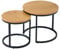 Riess Ambiente Runde Beistelltische 2er Set Elegance 45cm Natur Wildeiche-Design Holz schwarzes Metallgestell, platzsparender Couchtisch für Dein Wohnzimmer
