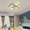 BOKALAKA Aeroplane Deckenleuchte,CartoonDeckenlampe Led,91W Children's Deckenlampe Wohnzimmer,Three colors Deckenlampe Schlafzimmer,Deckenleuchte schlafzimmer, Ceiling Lightm,Boy's lampe schlafzimmer