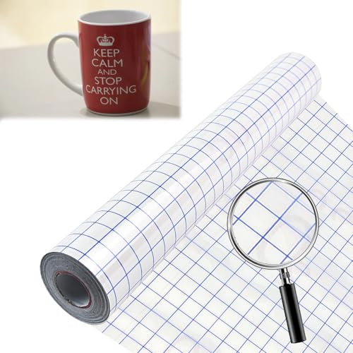 NAROSEBE 5 m Transferfilm Transferfolie Plotter für Vinyl 30.5CM Übertragungsfolie Plotter Vinyl Transferfolienplotter Transferpapier Vinyl Plotter Transferfolie für Abziehbilder Schilder Fenster