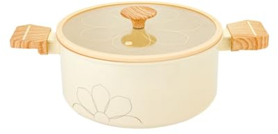 FEIGUO Sartén Antiadherente Wok Doméstico Wok Eléctrico Olla De Cerámica De Dos Orejas Olla Plana para Freír Olla Integrada (D Gris Claro)