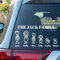 LLLGSH Adesivi Personalizzati Famiglia per Auto, Stick Figure Mia Famiglia Autoadesivo dell'automobile, Adesivo per Auto con Soggetto a Scelta e Nome Personalizzabile, Impermeabile