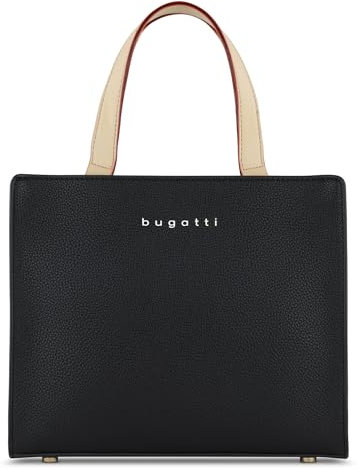 bugatti Ella Mini Tote Bag - Hochwertige Damen-Kunstledertasche in Schwarz