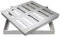 Entwässerungsrinne Hochleistungs-Abflussgitter aus Edelstahl 304 mit Sockel, Abflussabdeckung für den Außenbereich für Hof, Garten, Terrasse, Garage, Abflusssiebe aus Metall(25cmx25cm( 9 7/8x 9 7/8)
