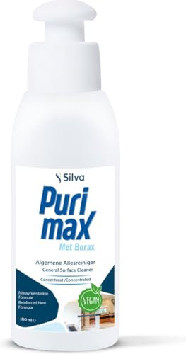 Silva Purimax - Natürlicher Allzweckreiniger & Desinfektionsmittel - 3 er Pack - Umweltfreundlich, Hypoallergen, Streifenfrei, Ungiftig, Antimikrobiell - 1 Kappe pro 5 Liter Wasser - 300ml