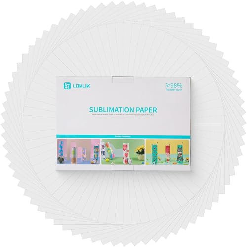 Papel de sublimación A3 (paquete de 140 hojas) - Papel de transferencia para impresiones vibrantes sobre tejidos, cerámica, tazas y más. Compatible con impresoras de sublimación (A4)