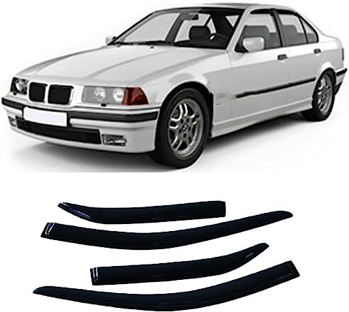 Windabweiser für BMW 3 Series E36 1992-1998, Ästhetisches Design Verringerung Von Lärm Und Luftturbulenzen Leichte Installation