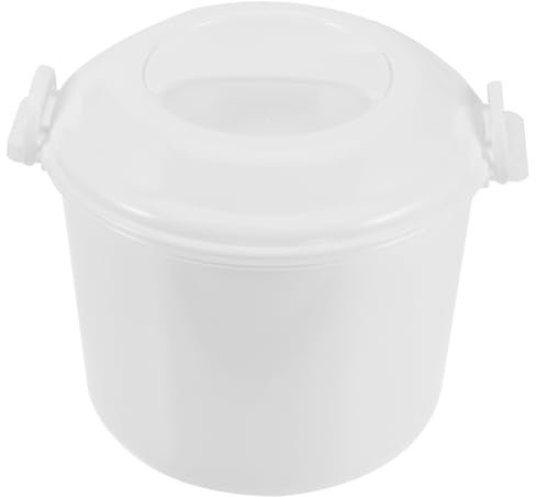 OKUMEYR 1juego Olla De Arroz De Microondas Con Tapa y Vaporera Recipiente Reutilizable Para Cocinar Arroz Para y