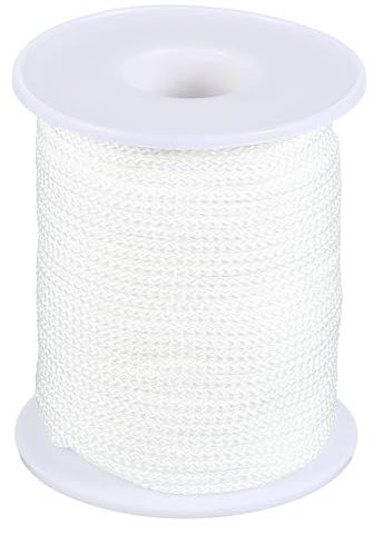PATIKIL 2mm x 100feet Nylon String for Bracelets Braided Nylon Cord Nylon Thread for Wind Chime Beading Necklaces Blinds DIY Craft Jewelry Making, White