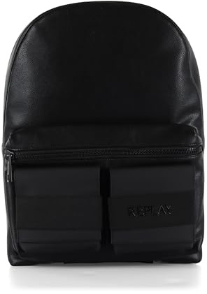 Replay Herren Rucksack mit Rückenpolsterung, Black 0098 (Schwarz), Einheitsgröße