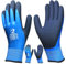 2 Pairs Waterproof Work Gloves,Durable Ultra-Grip Latex Coated for Superior Hold,Thermal Winter Work Gloves for Cold Weather Garden Logistics Warehousing Outdoor Activities Fishing Cleaning Car Wash