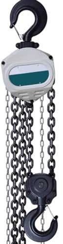2t 6m Hand Chain Hoist - Steel Construction Manual Chain Block Hoist for Building Warehouse Automotive - with Hooks and Manual Chain Fall