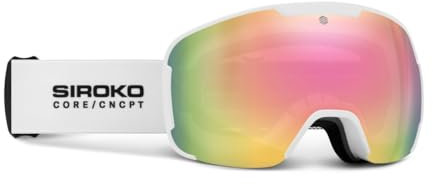 SIROKO - Snowboard- und Skibrille - Starterset - SIROKO G-CORE WillowWhite