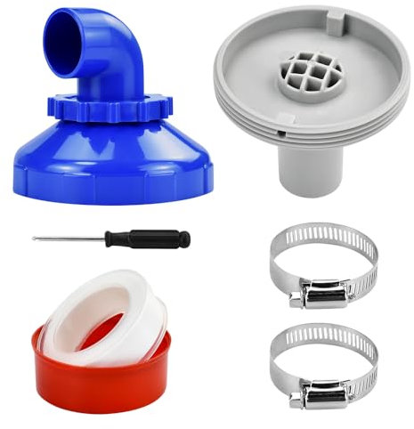UHETLET Buse de Remplissage de Piscine Rotative à 360°Buse de Sortie Piscine Capte Les Débris Flottants Kit de Réparation Skimmer Piscine pour Piscines Hors-Sol