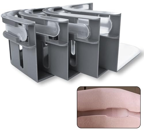 BIOECEUA Lot de 4 supports de drap avec bandes de fermeture, pour chaque drap-housse, maintiennent les draps fermes et tendues, conviennent à tous les matelas (gris, 4 pièces)
