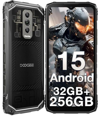 DOOGEE Blade 10 Ultra Movil Irrompible 32GB+256GB/2TB, Móvil Rugerizado Android 15 6.56HD+90Hz,Octa-CoreT7200,50MP+8MP Cámara y 5150mAh Batería Movil Todoterreno, IP68/69K/Dual 4G SIM/Face ID/OTG/NFC