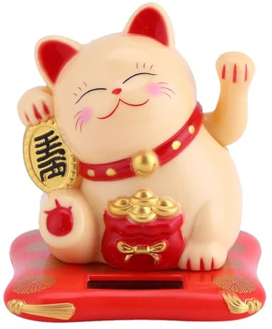 Haosie Chinese Waving Cat, 6.5 x 2.56 x 2.99in Chinese Cat Waving Arm