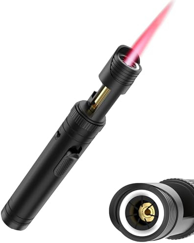 Semlos Butane Torch Lighter, Mini Blow Torch- 360° All-Direction Use
