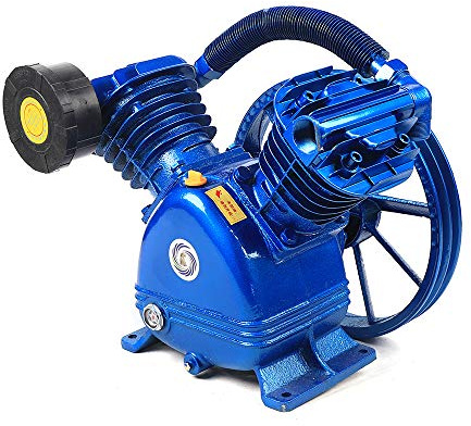 Kompressor Aggregat 4KW Kompressor 5.5HP 2 Zylinder 21CFM Luftkompressor-Pumpenkopf 850RPM 8 Bar Druckluft Kompressoraggregat zum Leichtindustrie Textil