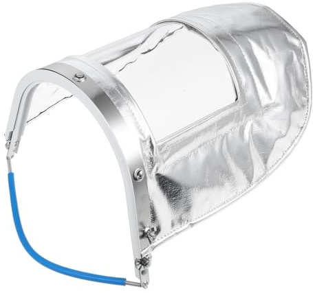 Sosoport Voll mit Hitzebeständigem Kopfschutz Gesichtsschutzmaske aus Transparentem Aluminiumfolie und Isolierung als Schweißmaske für Schweißer und Kochanwendungen