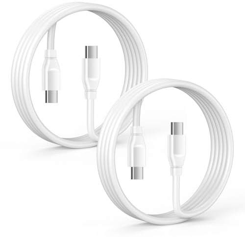 6FT USB Type C Cable Fast Charge Lead, 2 Pack 60W 20V/3A Google Pixel USB C to USB C Charger Cable for Google Pixel 3 4 5 6 7 8 9 10, iPhone 15 16 17, Samsung Galaxy Flip 7 6/S26 S25 S24/A22/A23/A33