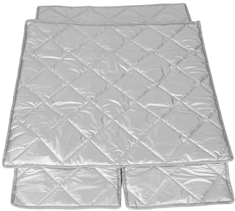 GLSTOY Silver Refrigerator Cover for Household Appliance, Resistant to Damage and Versatile Use, Made of Aluminum Foil and Oxford Cloth with Magnetic Edges, for Kitchen and Outdoor