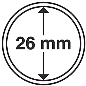 Lot de 10 capsules pour pièces de monnaie en or ou argent, 14 – 62 mm 26,0 mm