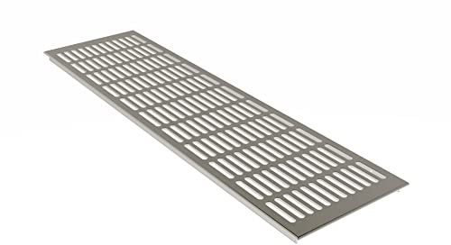 Aluminium Lüftungsgitter Stegblech Heizungsdeckel Edelstahl Optik 150mm x 500mm