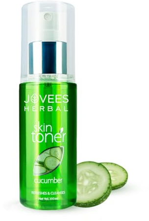 Jovees Herbal Cucumber Skin Toner für Frauen/Männer | 200gm x Pack von 1 | Toner für fettige & Akne-empfindliche Haut | Porentiefe Reinigung | 100% Natur | Schmutzfreie Reinigung | Verbessert Hautton