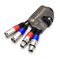 2 x Male XLR to 2 x Female XLR Balanced Microphone Twin Lead/Audio Patch Cable 0.5m