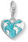 Thomas Sabo Damen Charm-Anhänger Herz Welt Charm Club 925 Sterling Silber 1429-007-17