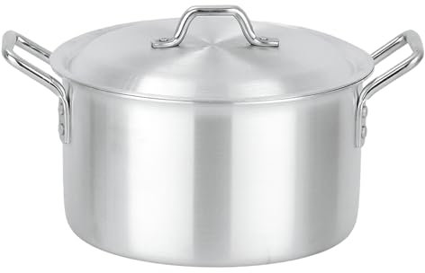 25 Liters Aluminium Cookware Deep Stockpot Soup Pot Saucepan Cooking Pan Stew Catering (39cm / 25 Litre)