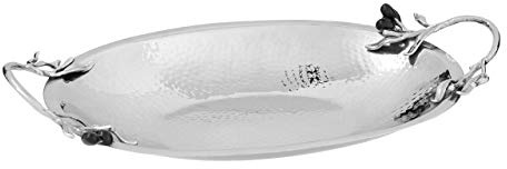 Miressa Grapes Serving Dish, Hammered Effect, Stainless Steel