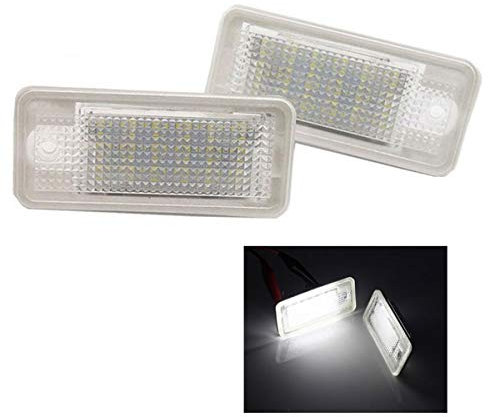 MuChangZi 2 Stücke 12V LED Auto Kennzeichenbeleuchtung Led Leuchten für A/UDI A3 S3 A4 S4 B6 B7 A6 C6 S6 A8 S8 Q7 RS4 Avant Quattro Carbriolet RS6