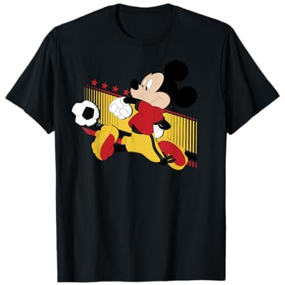 Disney Mickey Mouse Germany Soccer Uniform Portrait T-Shirt