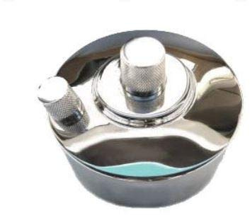 Hochwertiger Spiritusbrenner mit auswechselbarem Docht – Kompakt (78 mm x 52 mm, Durchmesser 12 cm) mit praktischem Einfüllstutzen – Ideal für Kochen, Wärme und Outdoor-Aktivitäten