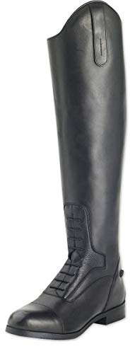 Ovation Women's Comfortable Durable Stylish Equestrian Horse Riding Tall Classic Toe Genuine Leather Flex Sport Field Boot, Black, Size 9