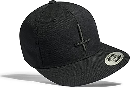 Metal Cap Flexfit Snapback : Petruskreuz - Kappe Herren & Damen Schwarz (Schwarz)
