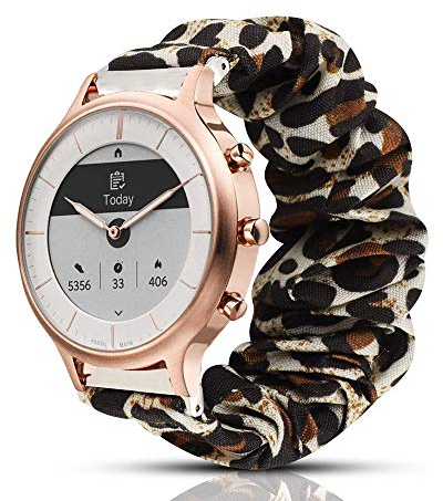 LvBu Armband Kompatibel mit Fossil Charter HR, weiche Haargummis Uhrenarmband für Fossil Charter HR Hybrid Smartwatch (Leopard)